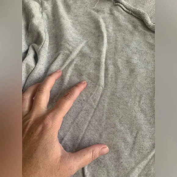 Good hYOUman We Are All Babes Ripped Grey Cotton Cozy Boho Sweatshirt- Small - Picture 7 of 12